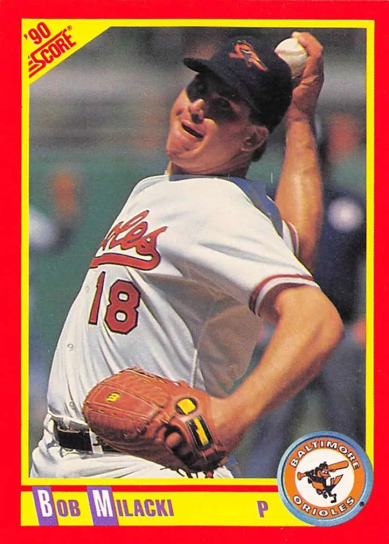 1990 Score #239 Bob Milacki EX Excellent Baltimore Orioles Baseball Card - Baseball Card Single