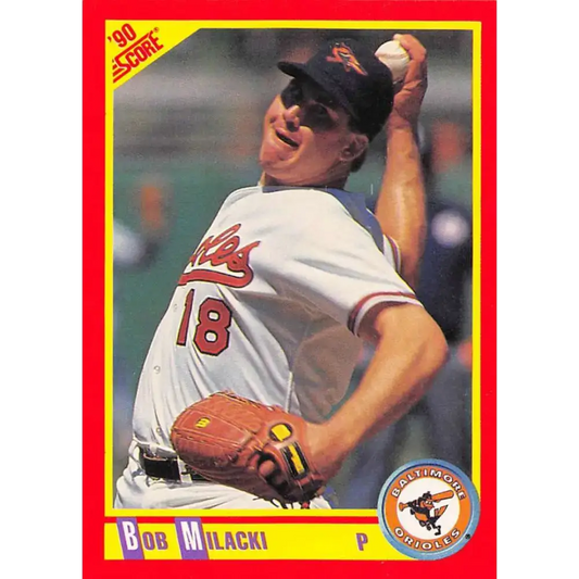 1990 Score #239 Bob Milacki NM-MT Baltimore Orioles Baseball Card - Baseball Card Single