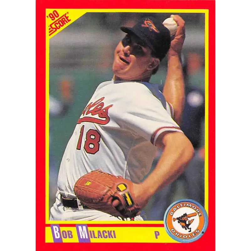 1990 Score #239 Bob Milacki NM-MT Baltimore Orioles Baseball Card - Baseball Card Single