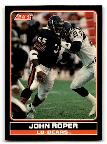 Original gloss John Roper Chicago Bears football card from 1990 Score series