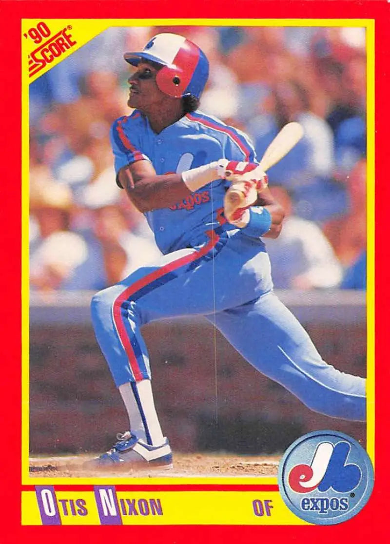 1990 Score #241 Otis Nixon EX Excellent Montreal Expos Baseball Card - Baseball Card Single