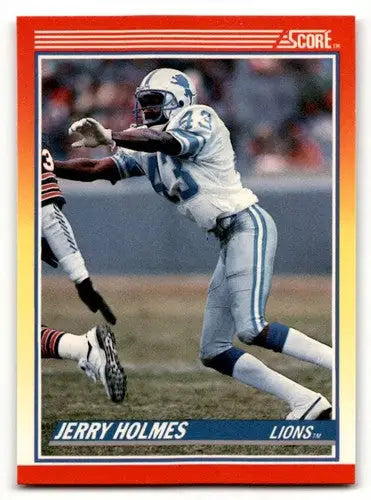 Jerry Holmes Detroit Lions football card from 1990 Score series in excellent condition