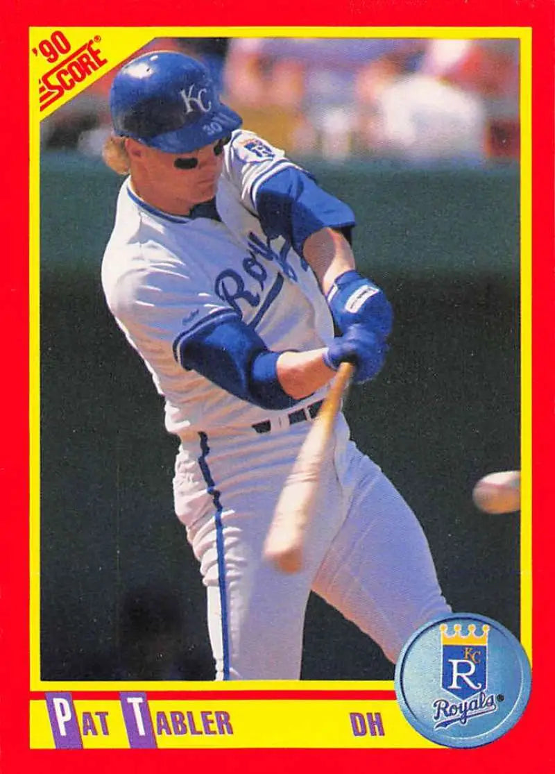 1990 Score #242 Pat Tabler EX Excellent Kansas City Royals Baseball Card - Baseball Card Single