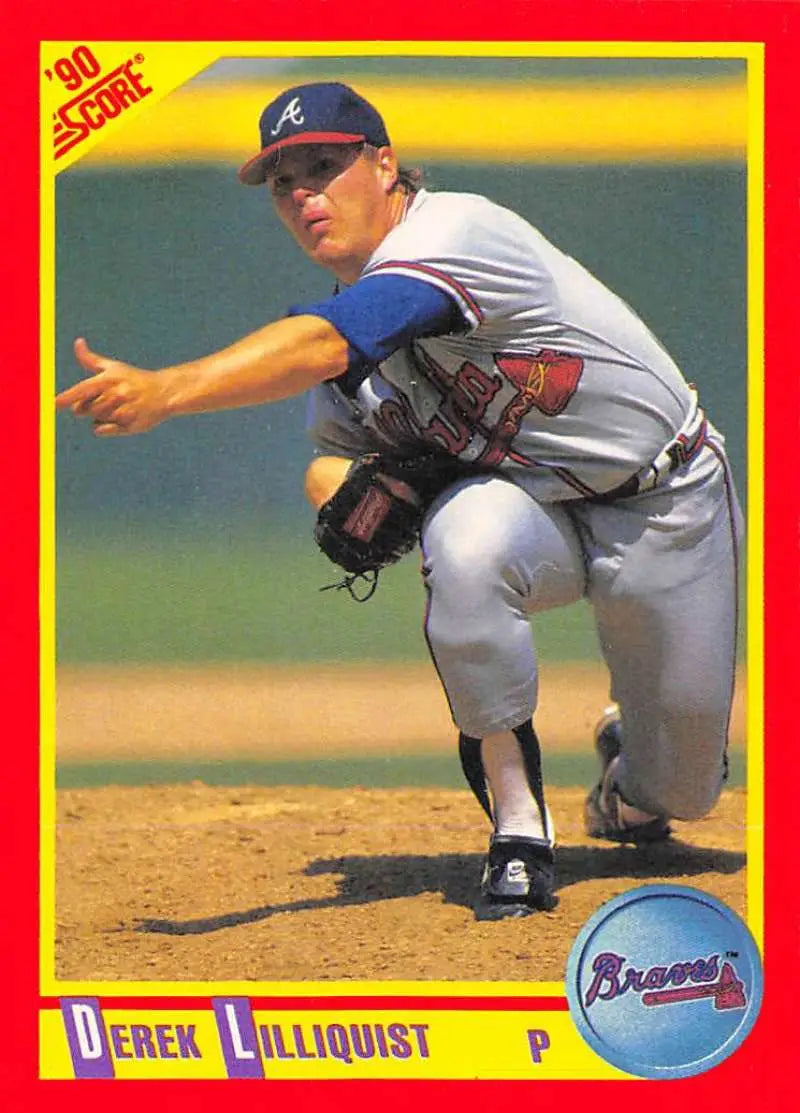 1990 Score #243 Derek Lilliquist EX Excellent Atlanta Braves Baseball Card - Baseball Card Single