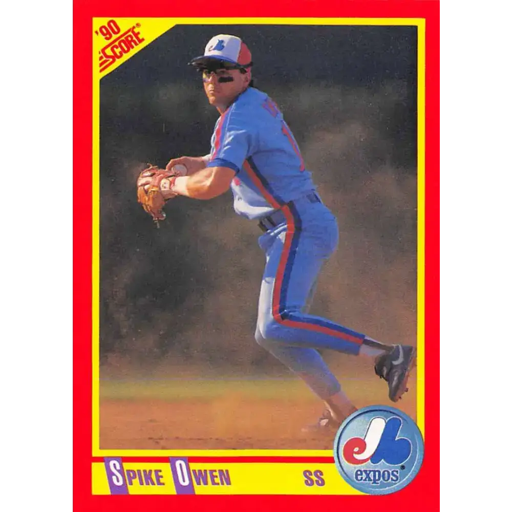 1990 Score #247 Spike Owen NM-MT Montreal Expos Baseball Card - Baseball Card Single