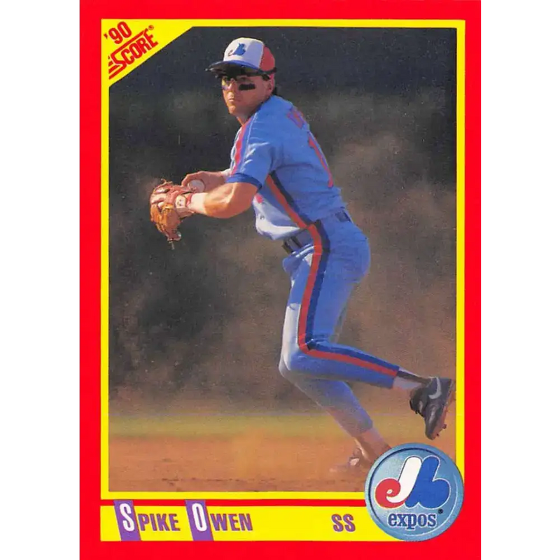 1990 Score #247 Spike Owen NM-MT Montreal Expos Baseball Card - Baseball Card Single
