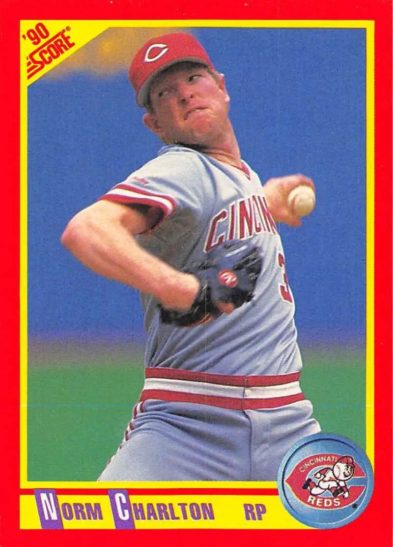 1990 Score #248 Norm Charlton EX Excellent Cincinnati Reds Baseball Card - Baseball Card Single