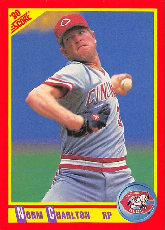 1990 Score #248 Norm Charlton EX Excellent Cincinnati Reds Baseball Card - Baseball Card Single