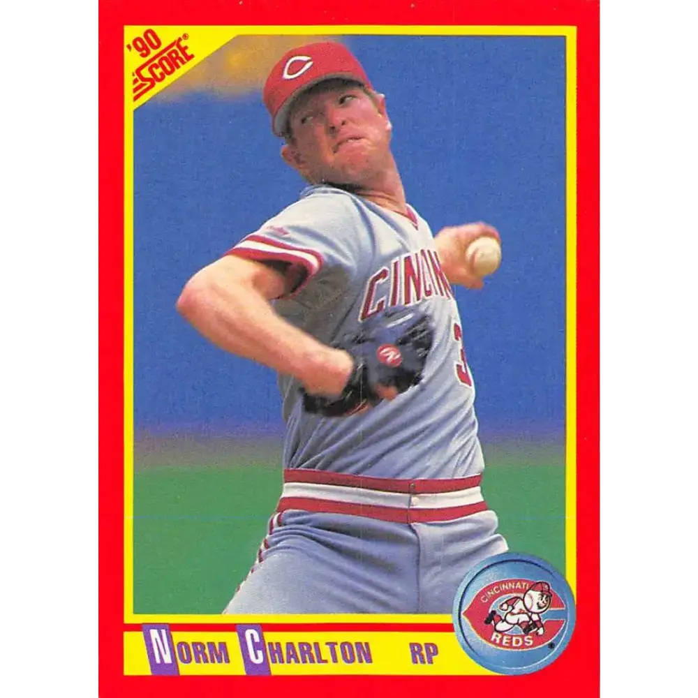 1990 Score #248 Norm Charlton NM-MT Cincinnati Reds Baseball Card - Baseball Card Single