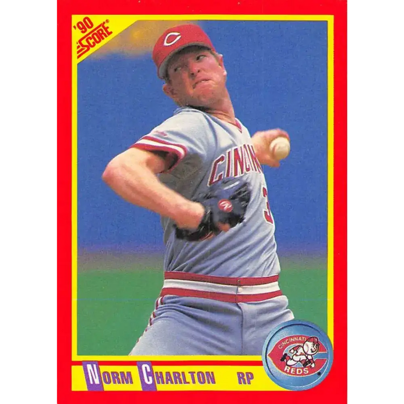 1990 Score #248 Norm Charlton NM-MT Cincinnati Reds Baseball Card - Baseball Card Single