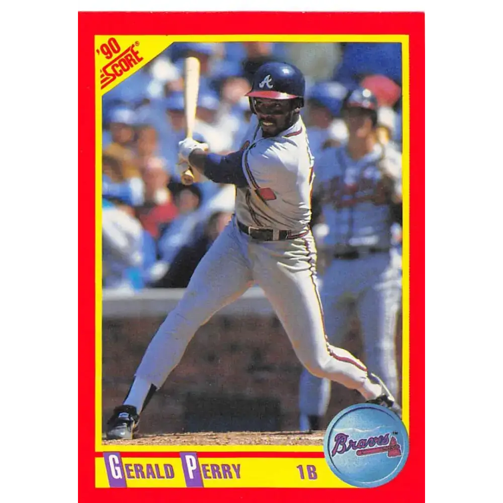 1990 Score #249 Gerald Perry NM-MT Atlanta Braves Baseball Card - Baseball Card Single
