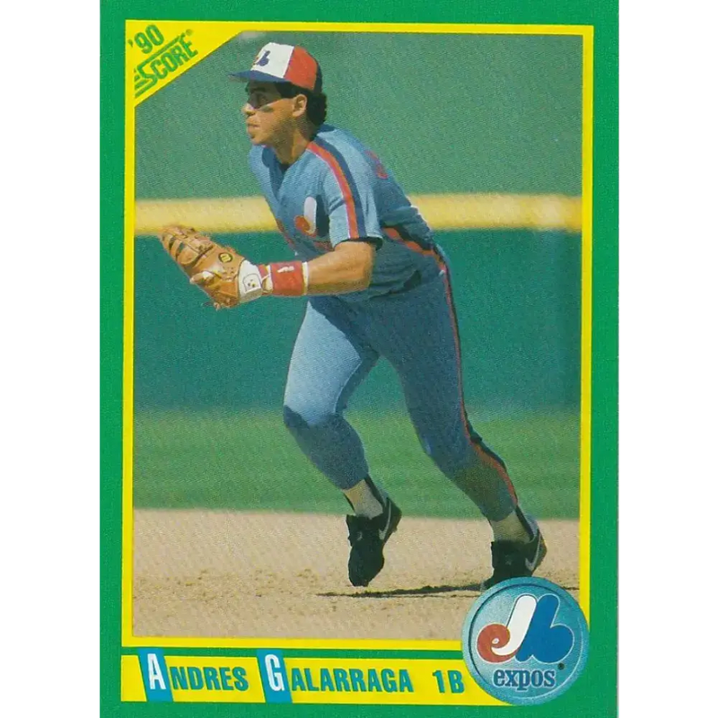1990 Score #25 Andres Galarraga NM-MT Montreal Expos Baseball Card - Baseball Card Single