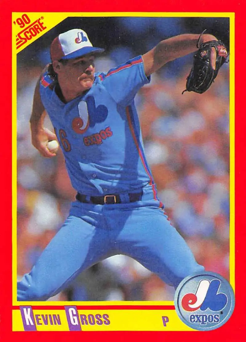1990 Score #251 Kevin Gross EX Excellent Montreal Expos Baseball Card - Baseball Card Single