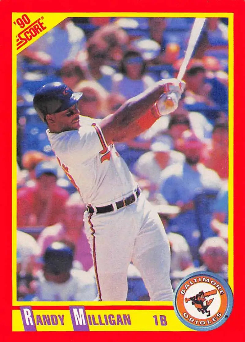 1990 Score #252 Randy Milligan EX Excellent Baltimore Orioles Baseball Card - Baseball Card Single