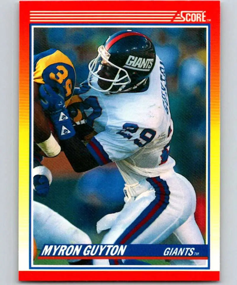 1990 Score #253 Myron Guyton NM-MT RC Rookie New York Giants Football Card - Football Card Single