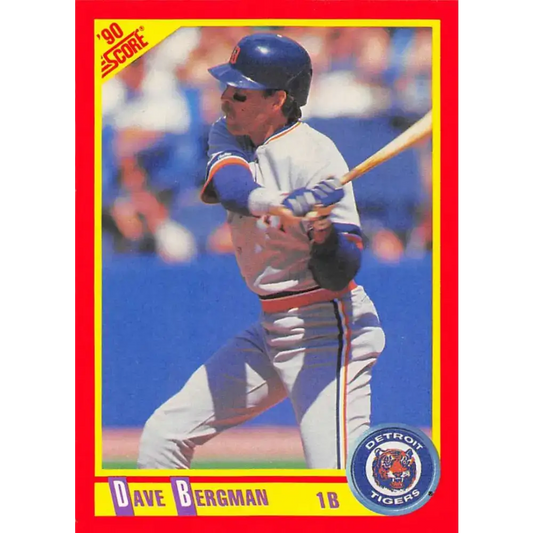 1990 Score #254 Dave Bergman NM-MT Detroit Tigers Baseball Card - Baseball Card Single