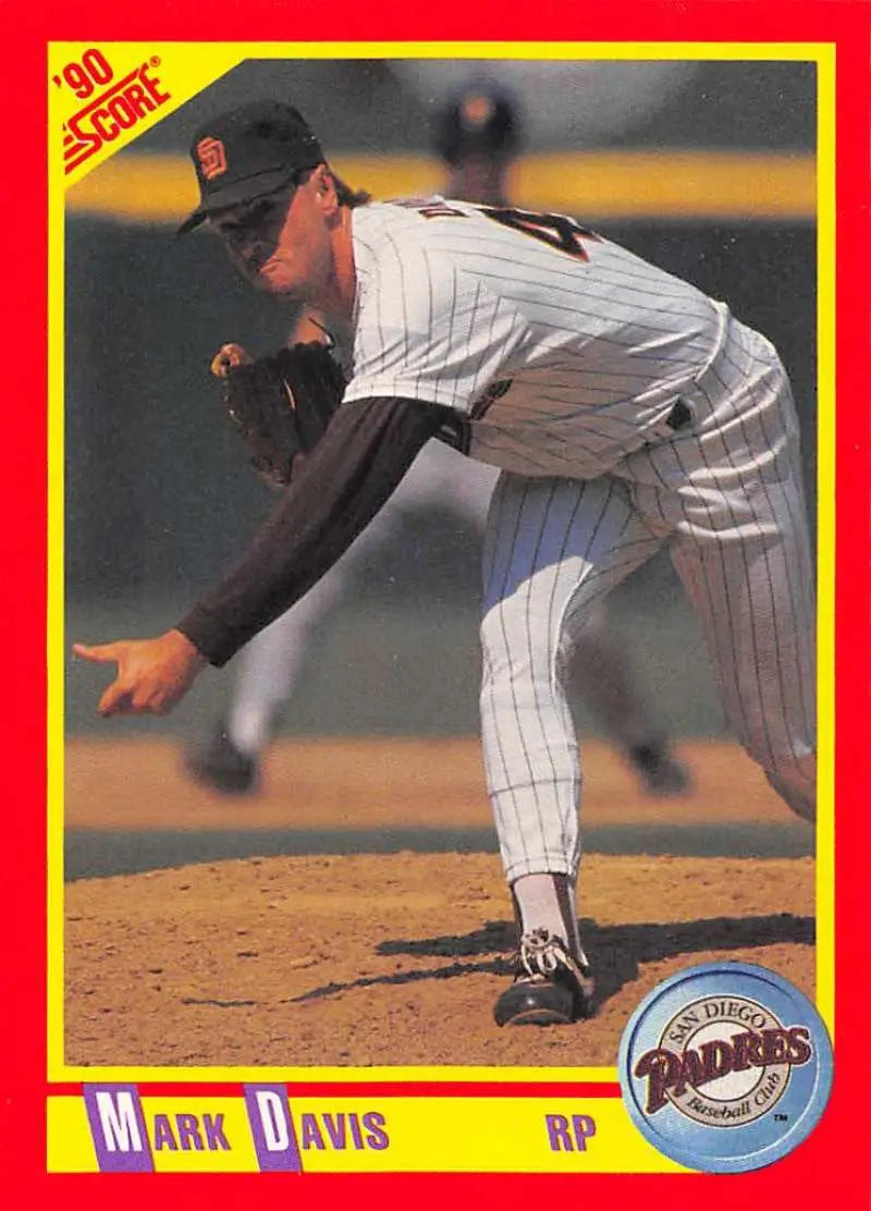 1990 Score #259 Mark Davis EX Excellent San Diego Padres Baseball Card - Baseball Card Single