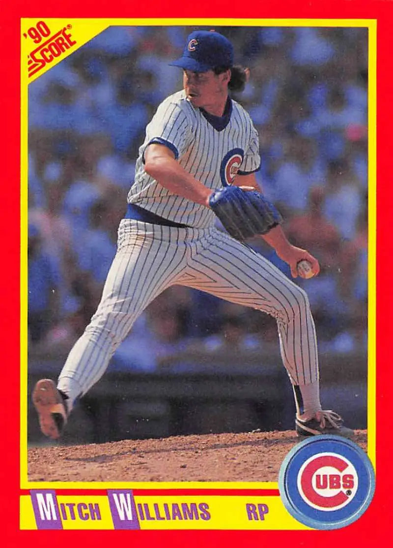 1990 Score #262 Mitch Williams EX Excellent Chicago Cubs Baseball Card - Baseball Card Single