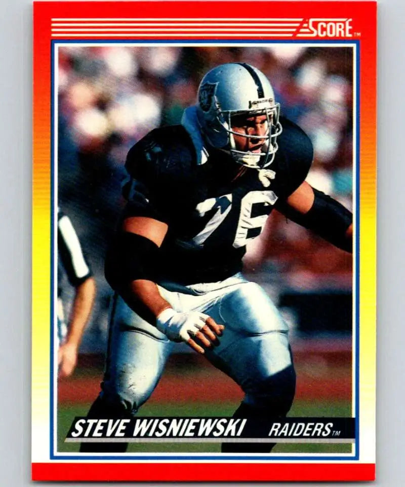 1990 Score #263 Steve Wisniewski NM-MT Los Angeles Raiders Football Card - Football Card Single