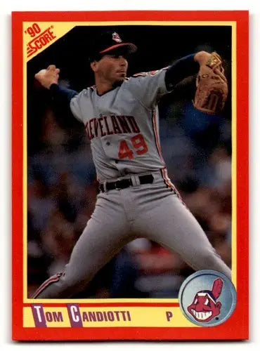 Original gloss image of Tom Candiotti baseball card from 1990 Score #269