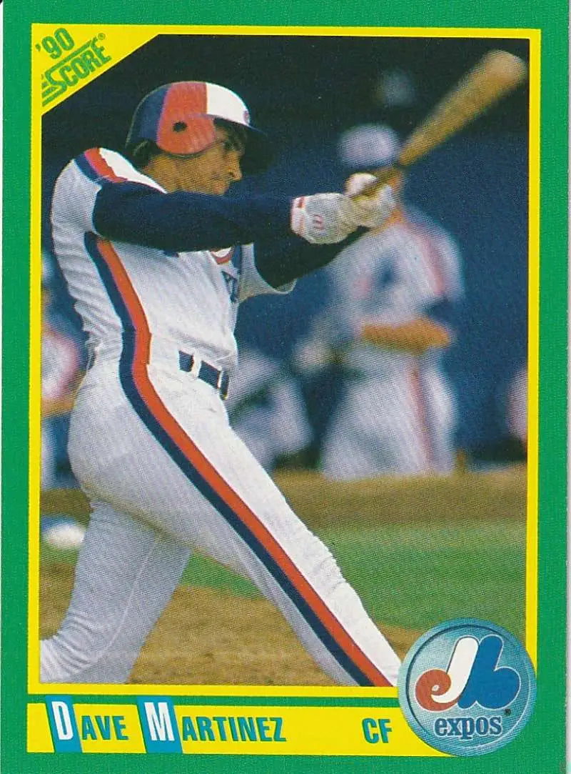 1990 Score #27 Dave Martinez EX Excellent Montreal Expos Baseball Card - Baseball Card Single