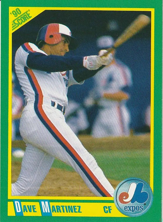 1990 Score #27 Dave Martinez EX Excellent Montreal Expos Baseball Card - Baseball Card Single