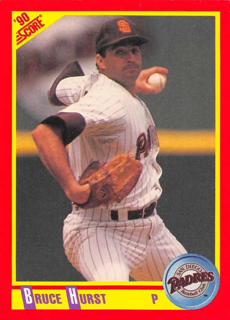 1990 Score #270 Bruce Hurst EX Excellent San Diego Padres Baseball Card - Baseball Card Single