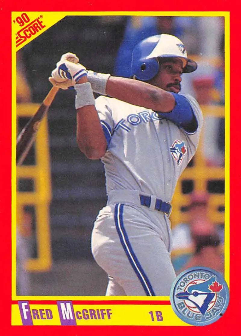 1990 Score #271 Fred McGriff EX Excellent Toronto Blue Jays Baseball Card - Baseball Card Single