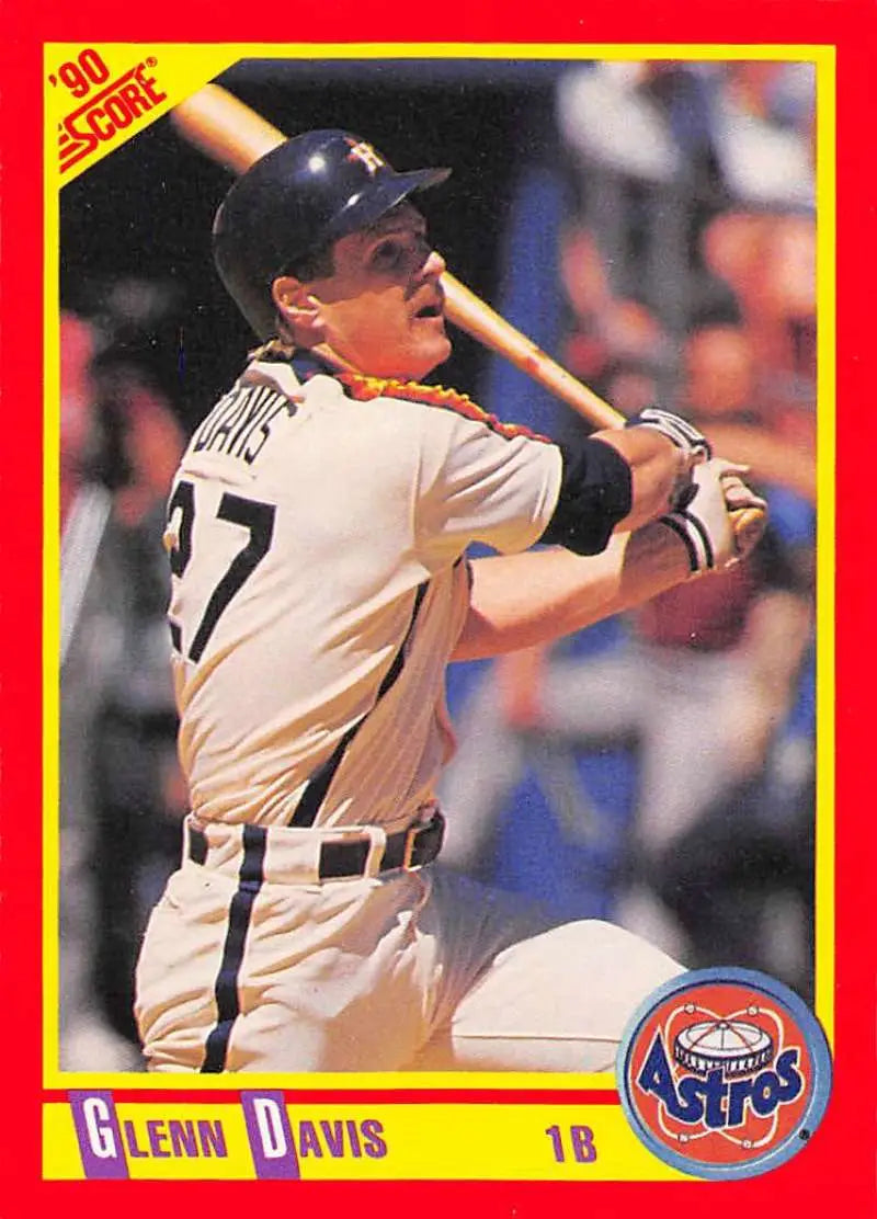 1990 Score #272 Glenn Davis EX Excellent Houston Astros Baseball Card - Baseball Card Single