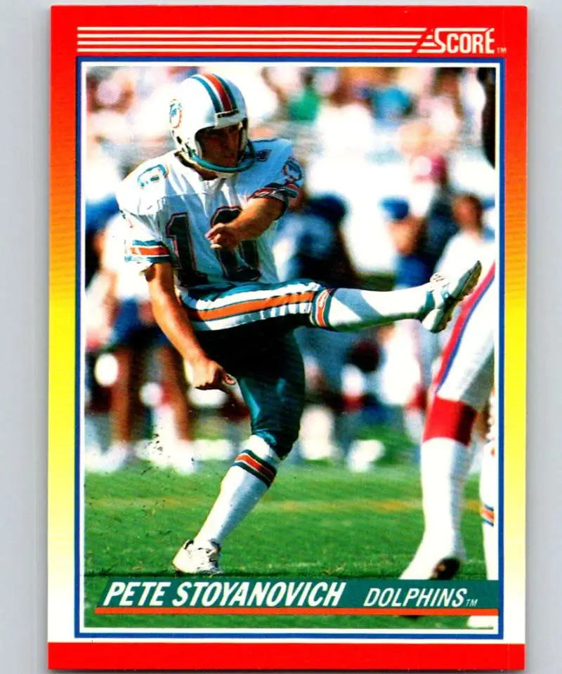 1990 Score #272 Pete Stoyanovich NM-MT Miami Dolphins Football Card - Football Card Single