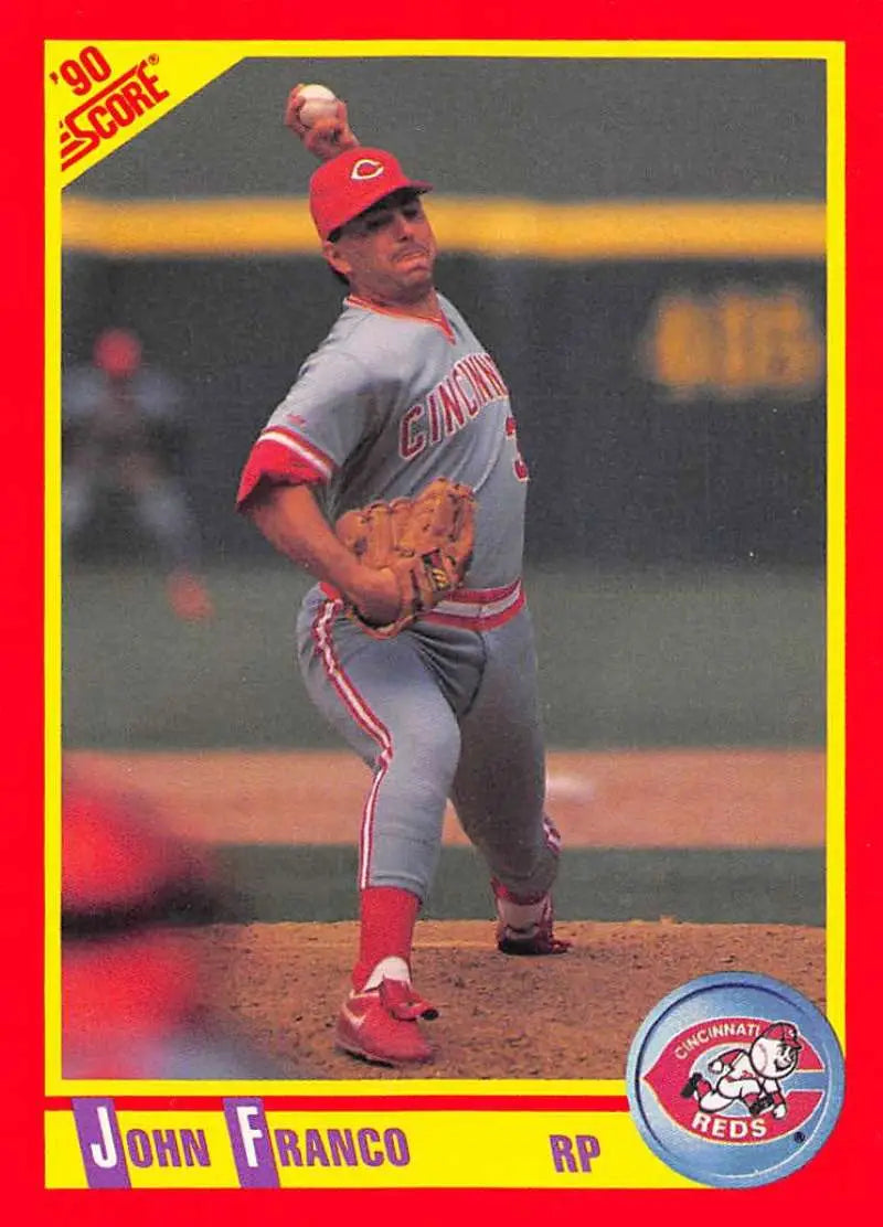 1990 Score #273 John Franco EX Excellent Cincinnati Reds Baseball Card - Baseball Card Single