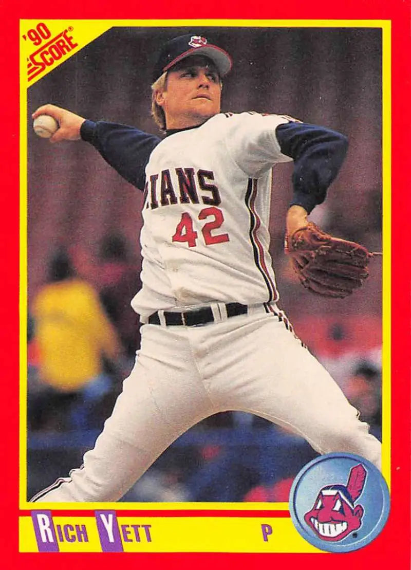 1990 Score #274 Rich Yett EX Excellent Cleveland Indians Baseball Card