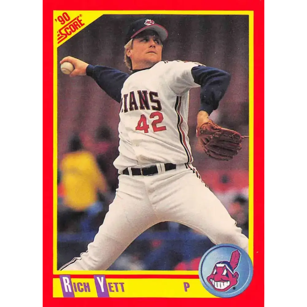 1990 Score #274 Rich Yett NM-MT Cleveland Indians Baseball Card - Baseball Card Single
