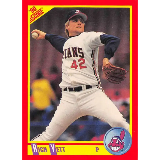 1990 Score #274 Rich Yett NM-MT Cleveland Indians Baseball Card - Baseball Card Single