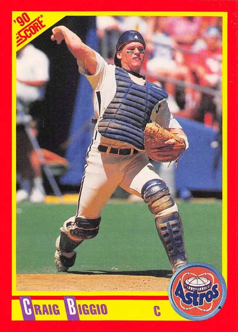 1990 Score #275 Craig Biggio EX Excellent Houston Astros Baseball Card - Baseball Card Single