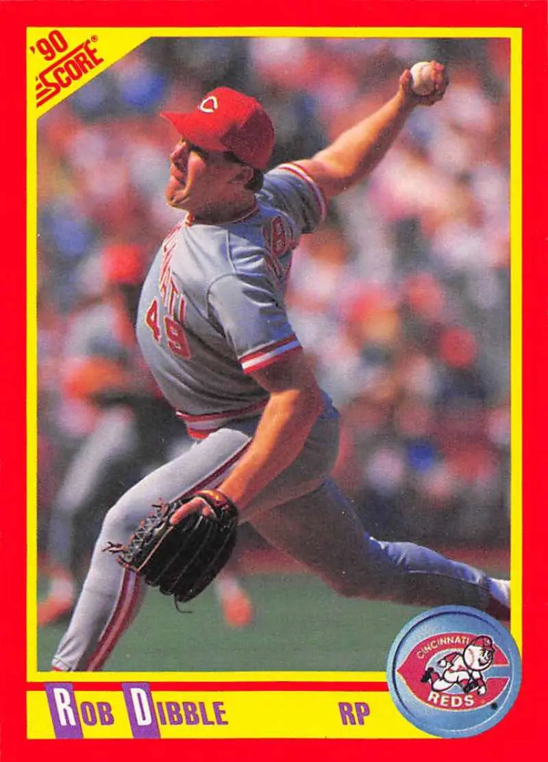 1990 Score #277 Rob Dibble EX Excellent Cincinnati Reds Baseball Card - Baseball Card Single