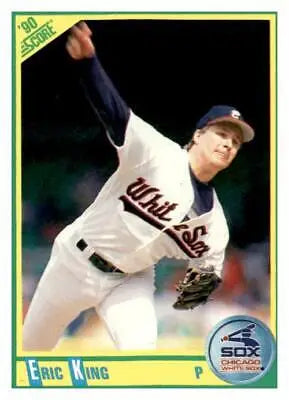 Baseball card of Eric King from 1990 Score trading cards collection