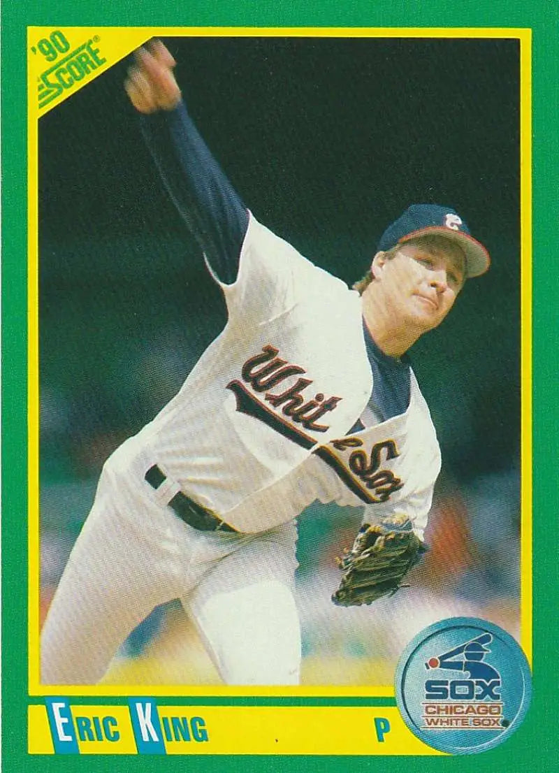 1990 Score #28 Eric King EX Excellent Chicago White Sox Baseball Card - Baseball Card Single