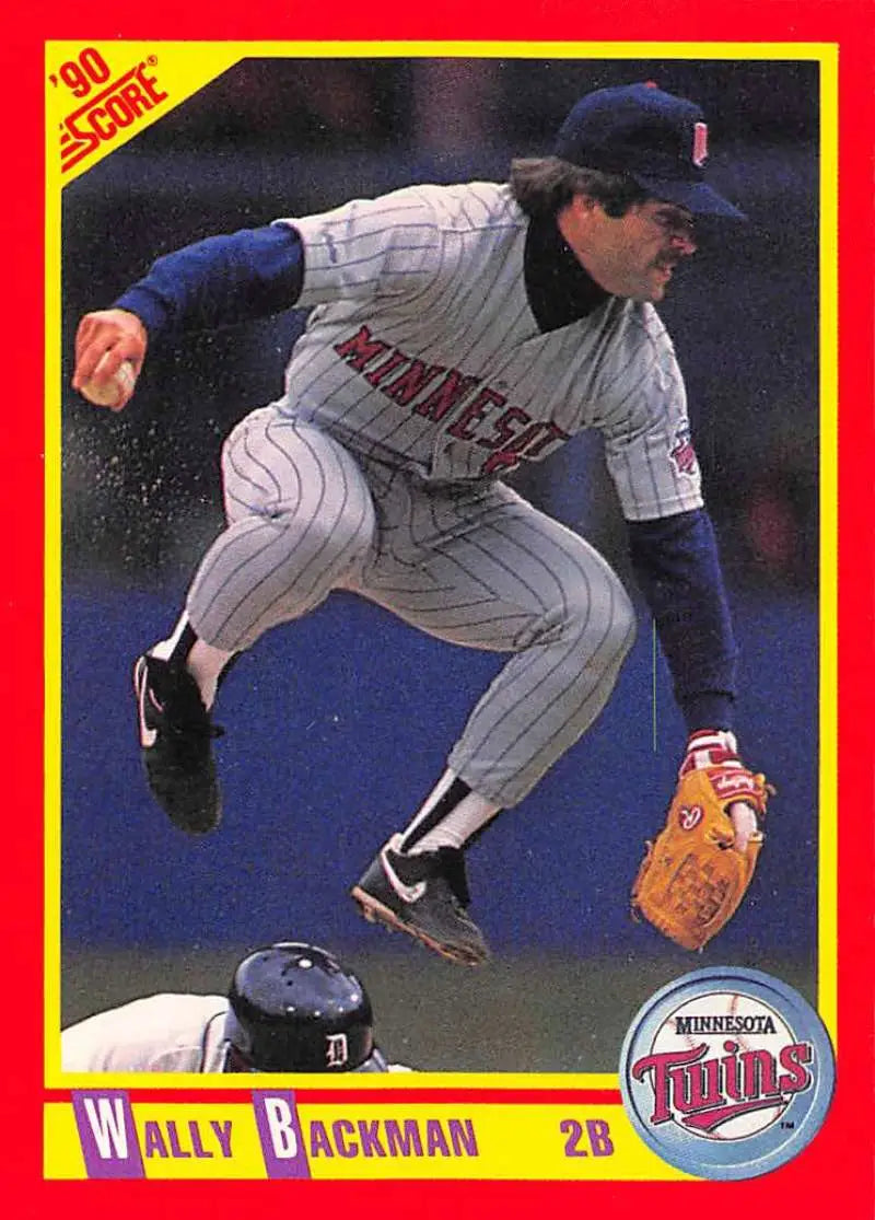 1990 Score #281 Wally Backman EX Excellent Minnesota Twins Baseball Card - Baseball Card Single