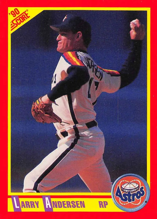 1990 Score #282 Larry Andersen EX Excellent Houston Astros Baseball Card - Baseball Card Single