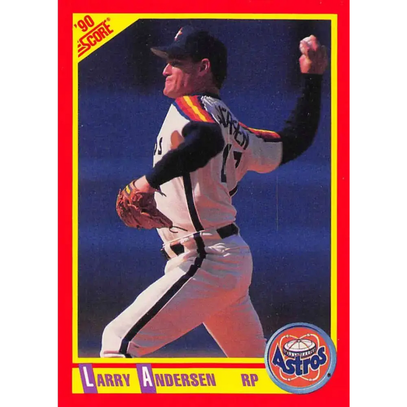 1990 Score #282 Larry Andersen NM-MT Houston Astros Baseball Card - Baseball Card Single