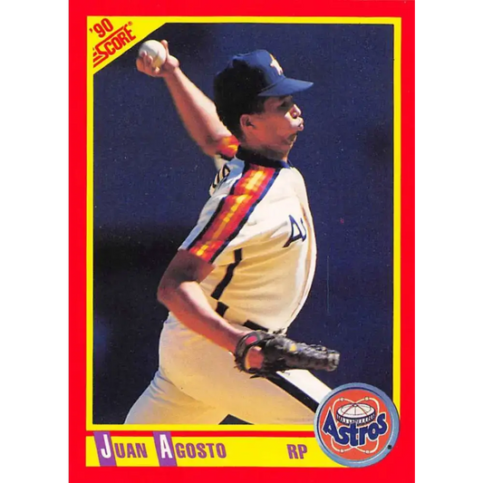 1990 Score #284 Juan Agosto NM-MT Houston Astros Baseball Card - Baseball Card Single