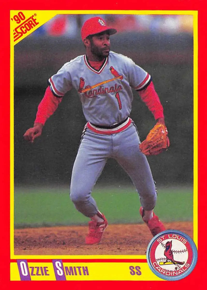 1990 Score #285 Ozzie Smith EX Excellent St. Louis Cardinals Baseball Card - Baseball Card Single