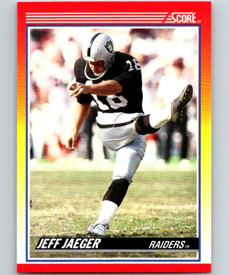 1990 Score #287 Jeff Jaeger NM-MT RC Rookie Los Angeles Raiders Football Card