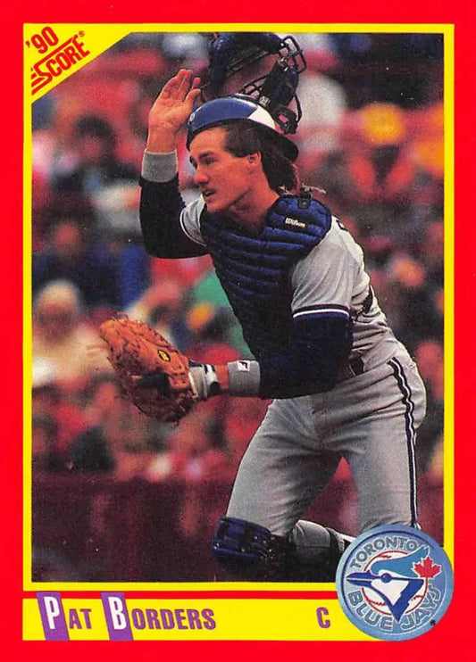 1990 Score #288 Pat Borders EX Excellent Toronto Blue Jays Baseball Card - Baseball Card Single