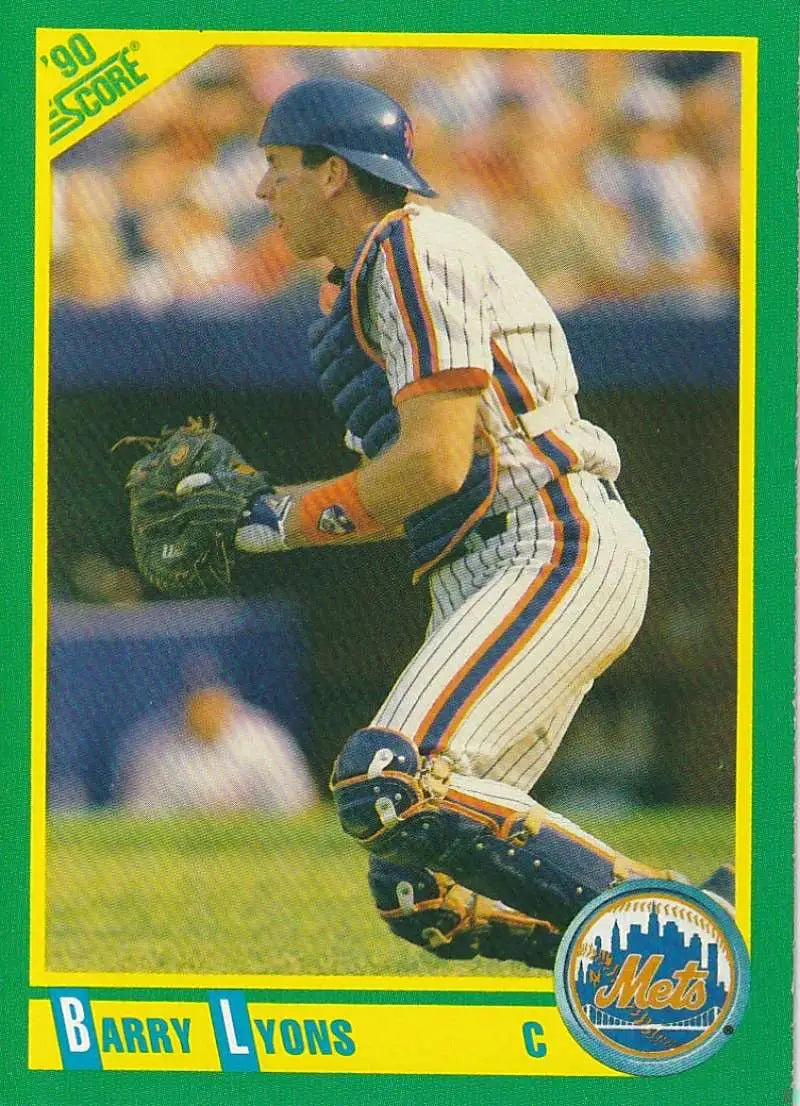 1990 Score #29 Barry Lyons EX Excellent New York Mets Baseball Card - Baseball Card Single