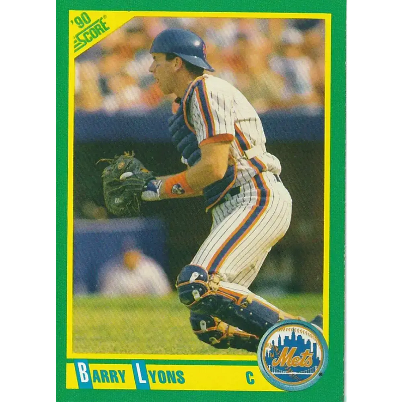 1990 Score #29 Barry Lyons NM-MT New York Mets Baseball Card - Baseball Card Single