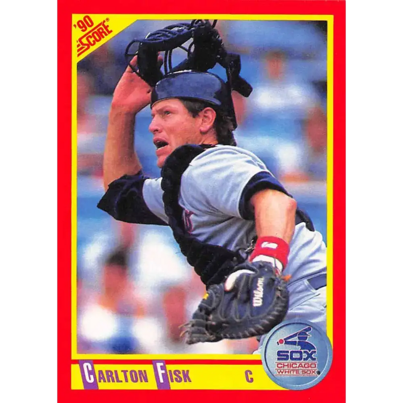 1990 Score #290 Carlton Fisk NM-MT Chicago White Sox Baseball Card - Baseball Card Single