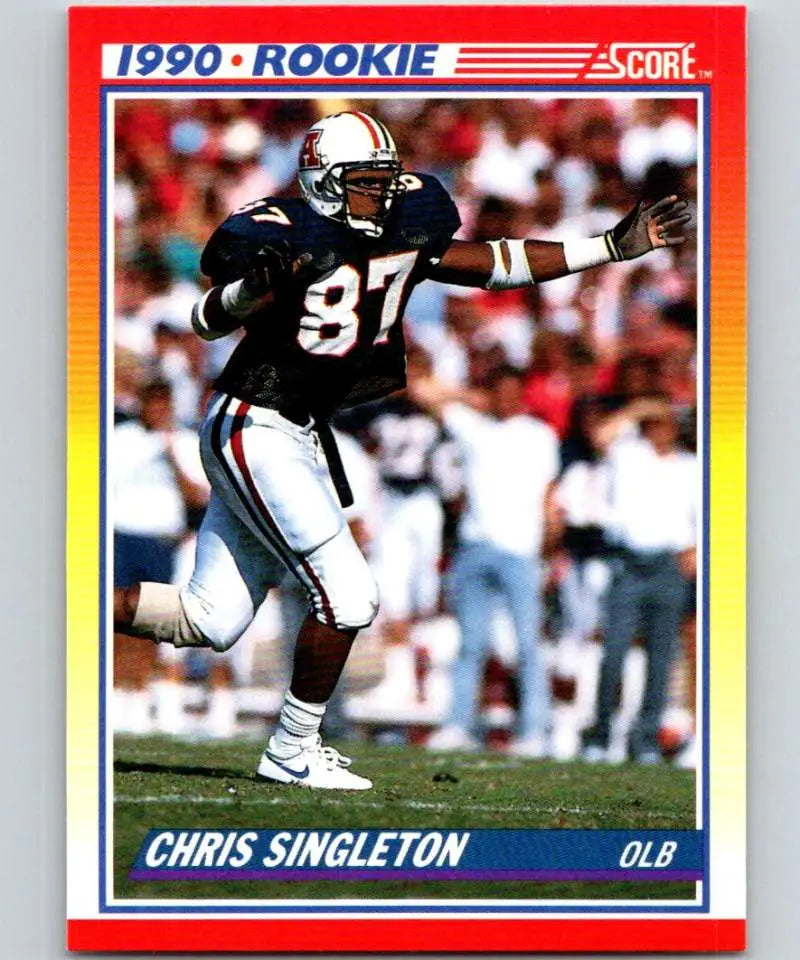 1990 Score #290 Chris Singleton NM-MT RC Rookie Arizona Wildcats Football Card - Football Card Single