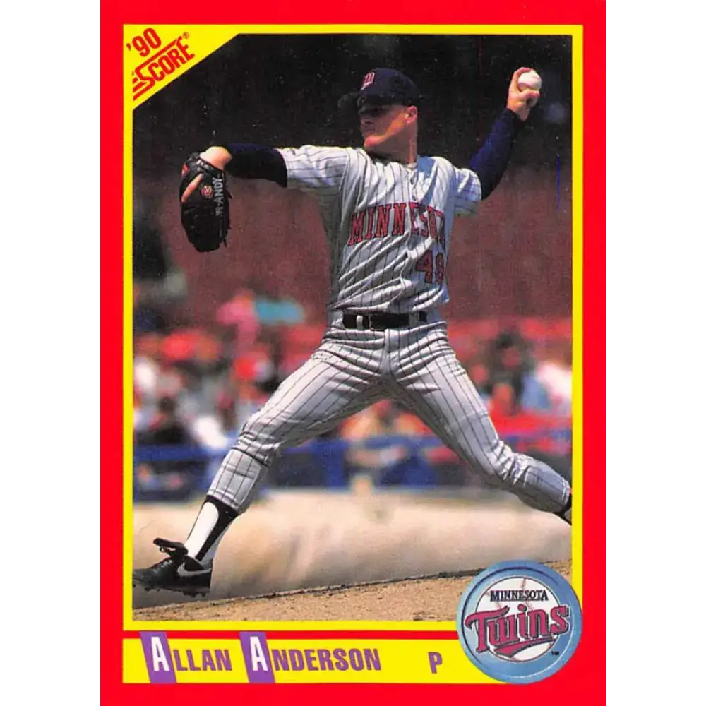 1990 Score #292 Allan Anderson NM-MT Minnesota Twins Baseball Card - Baseball Card Single